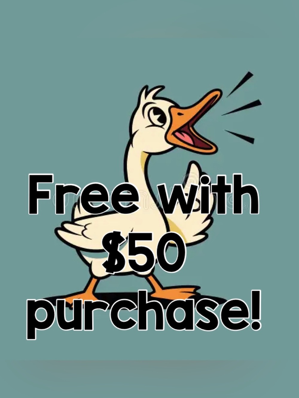 FREE WITH A $50 PURCHASE!